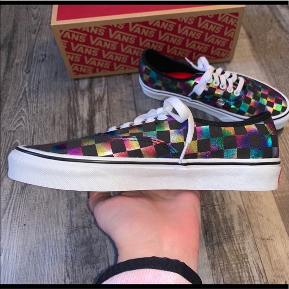 Vans authentic iridescent checkerboard shoes - Picture 6 of 6